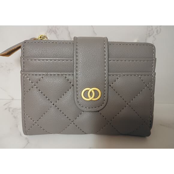 no brand Handbags - Gray Quilted Faux Leather Bifold Wallet - NWOT